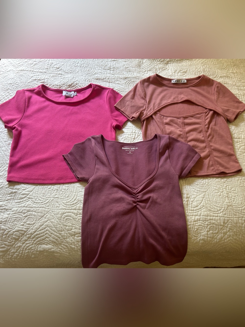 Pink shirt bundle. All size Small.